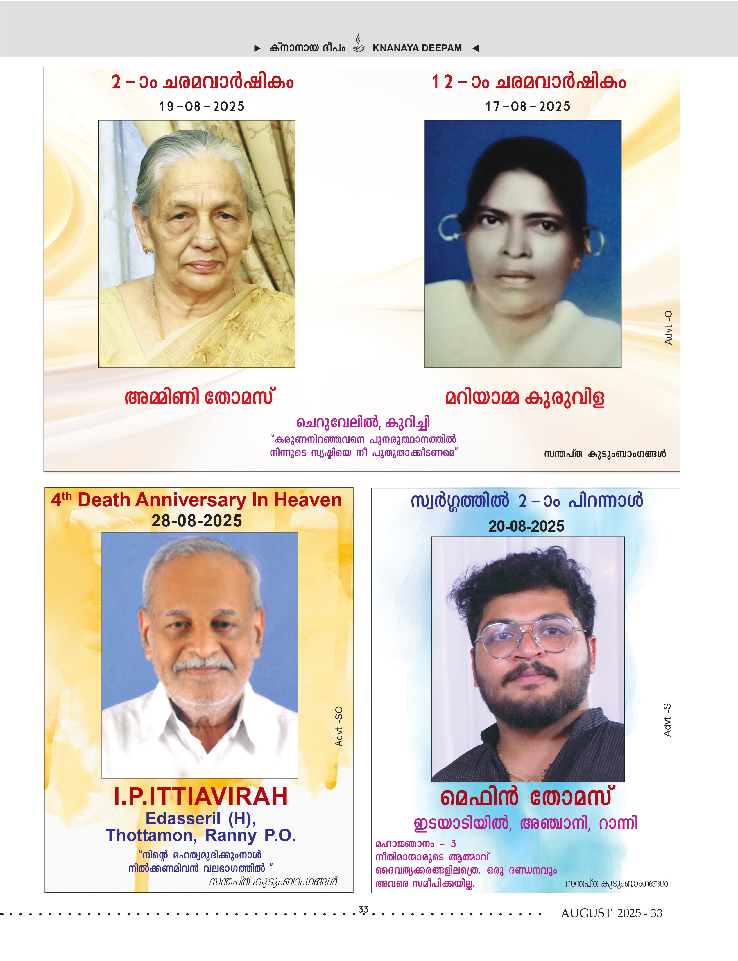Death Anniversaries